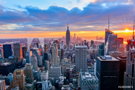 Bild på View of new york city at night